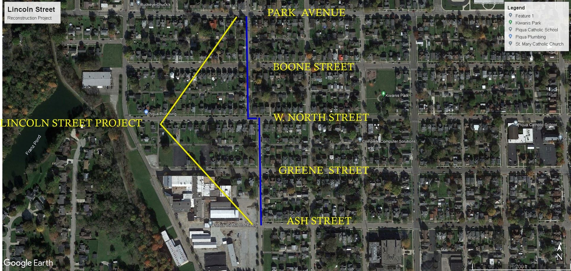 Lincoln Street Project Map
