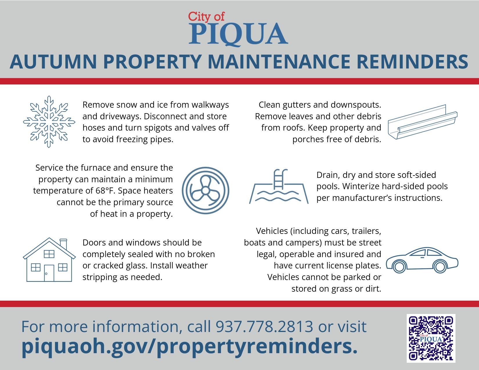 Property maintenance reminder flyer - autumn
